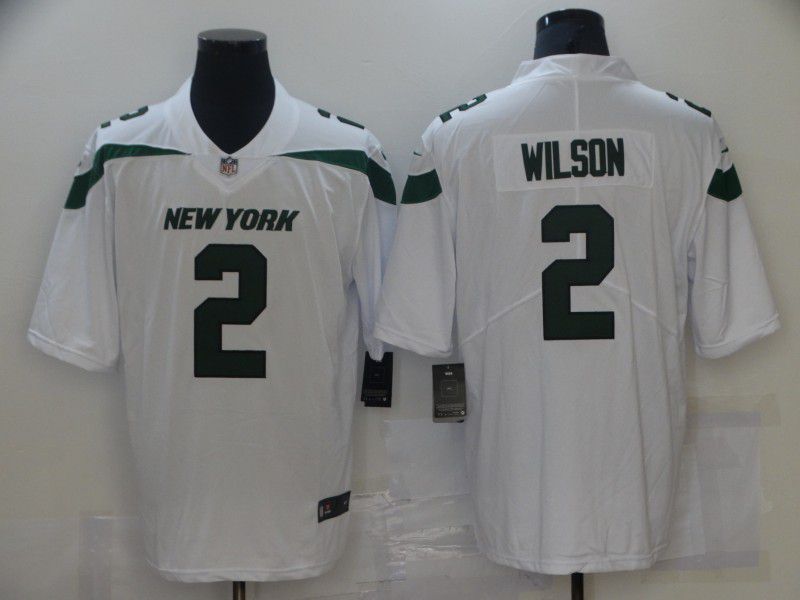 Men New York Jets #2 Wilson White Nike Vapor Untouchable Limited 2021 NFL Jersey